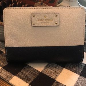 Kate Spade white and navy wallet